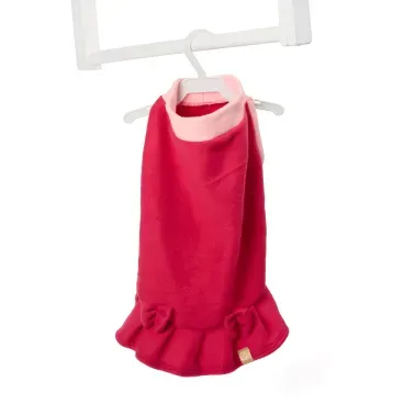 Vestido Soft para Caes e Gatos Fabrica Pet Rosa no cabide-01